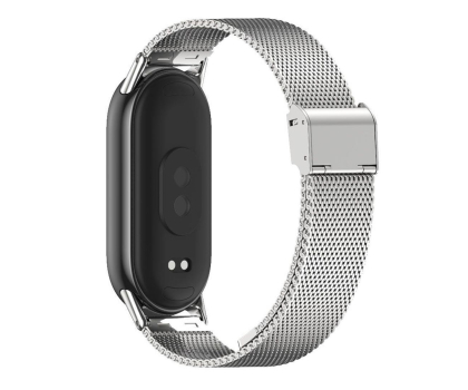 Pasek i akcesoria do zegarków Tech-Protect Milaneseband do Xiaomi Mi Band 8 / 8 NFC / 9 / 10 silver